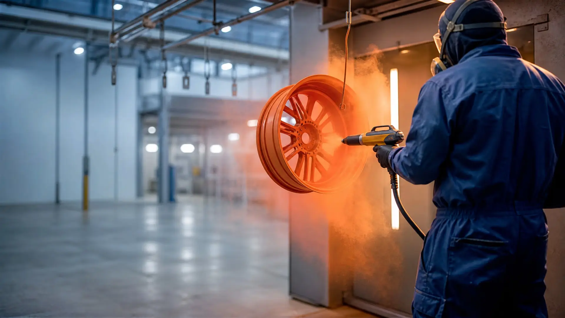 Powder coating work at APC Premium Powder Coating in Sarasota, FL