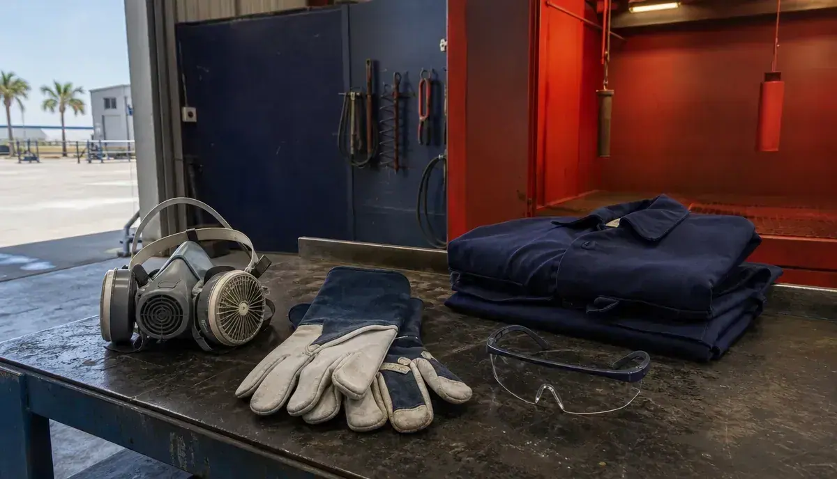 APC safety gear — the low-dust, low-odor case for garnet media