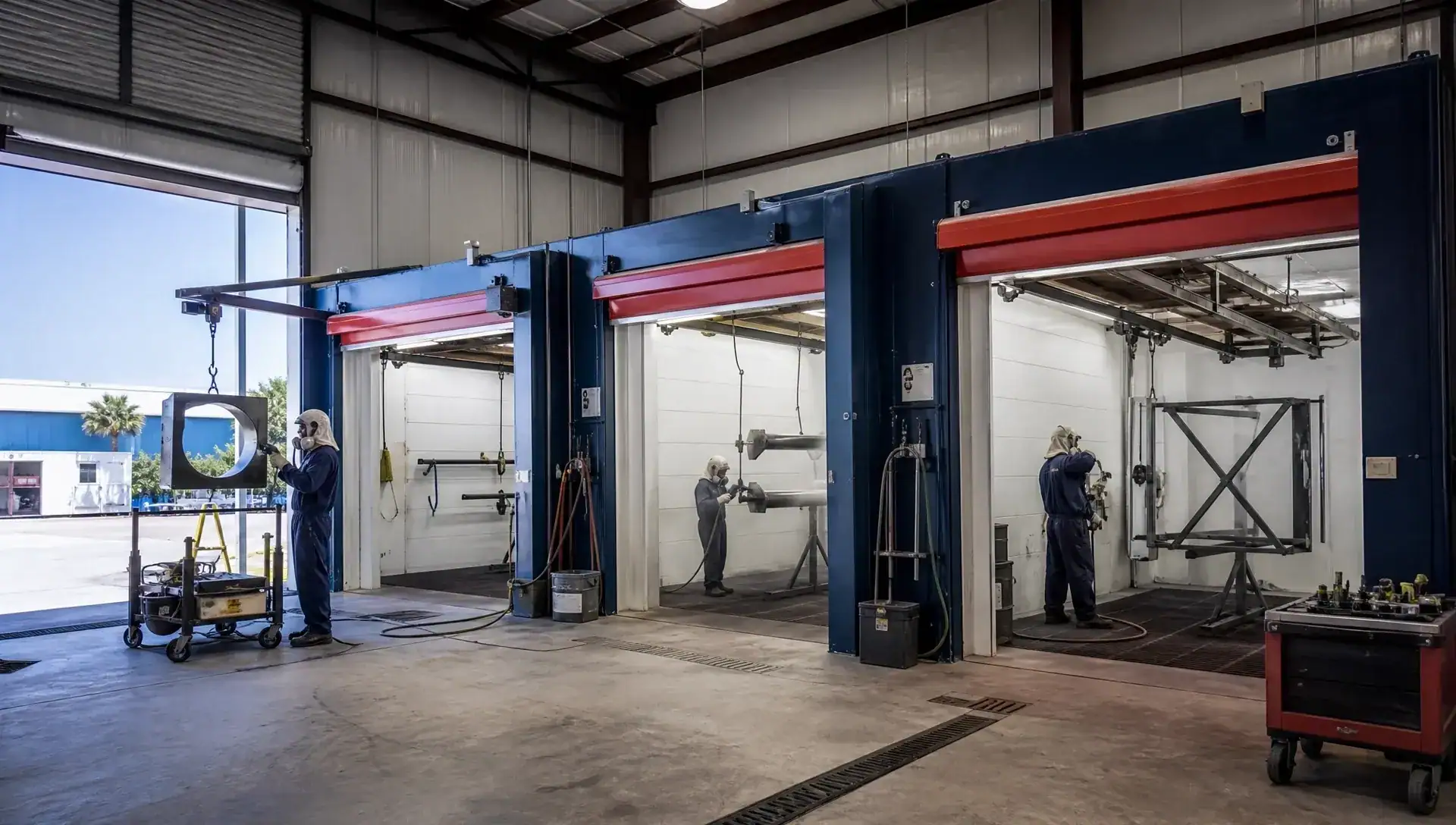 Powder coating, sandblasting and masking services